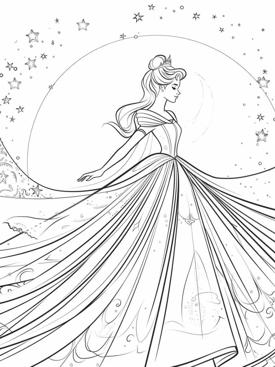 cendrillon coloriage à imprimer