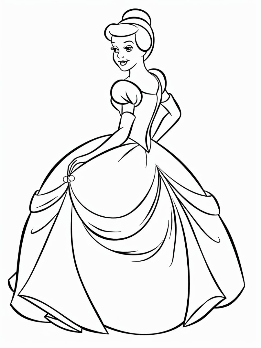 cendrillon coloriage couleur