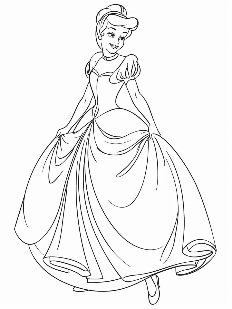 coloriage a imprimer cendrillon