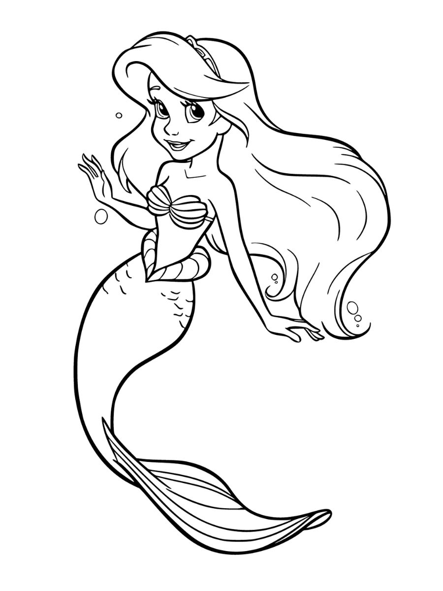 coloriage ariel la petite sirène coloriage ariel la petite sirène