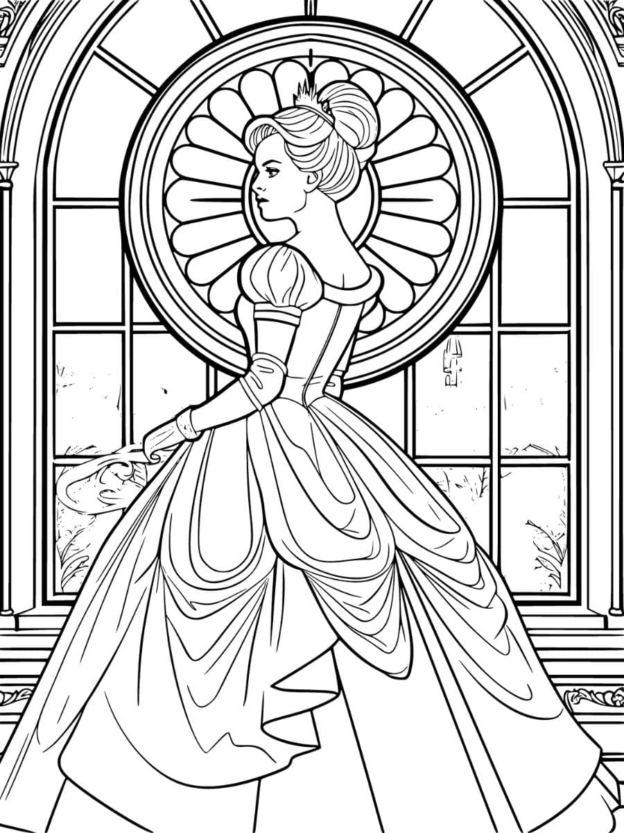 coloriage de cendrillon