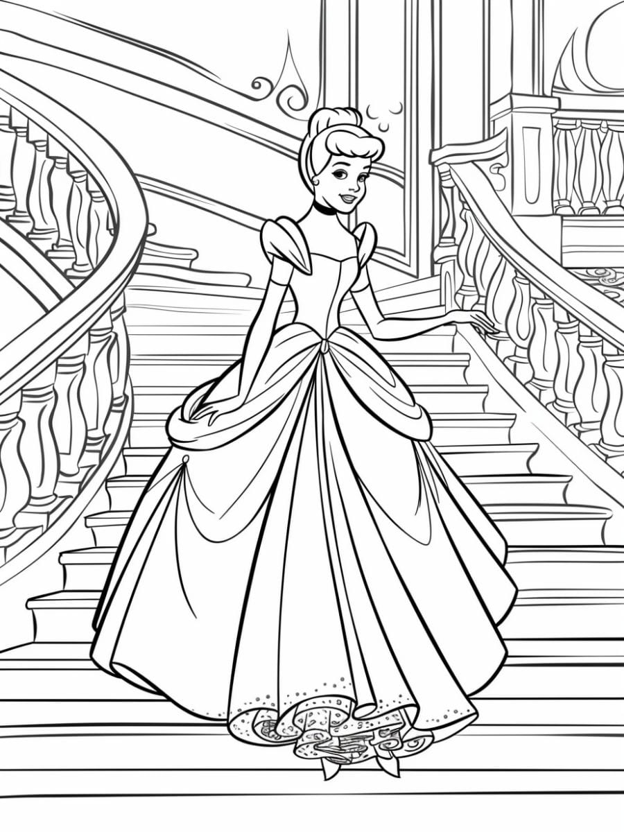 coloriage disney cendrillon