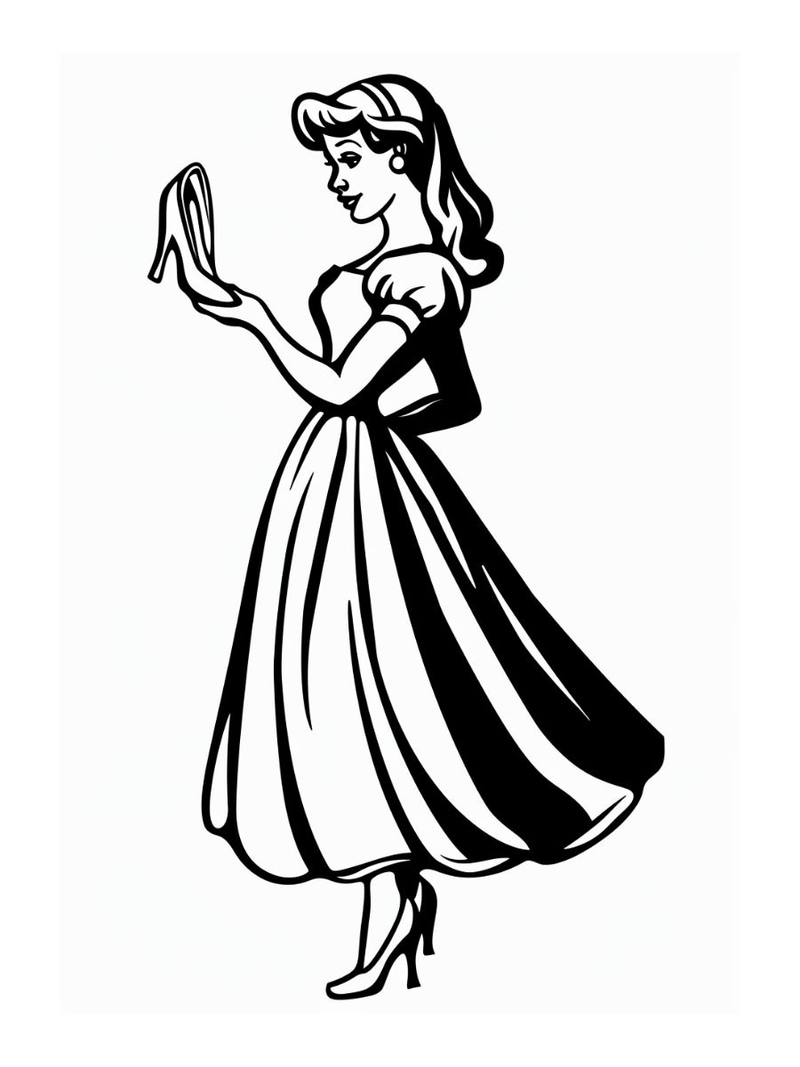 coloriage princesse disney cendrillon