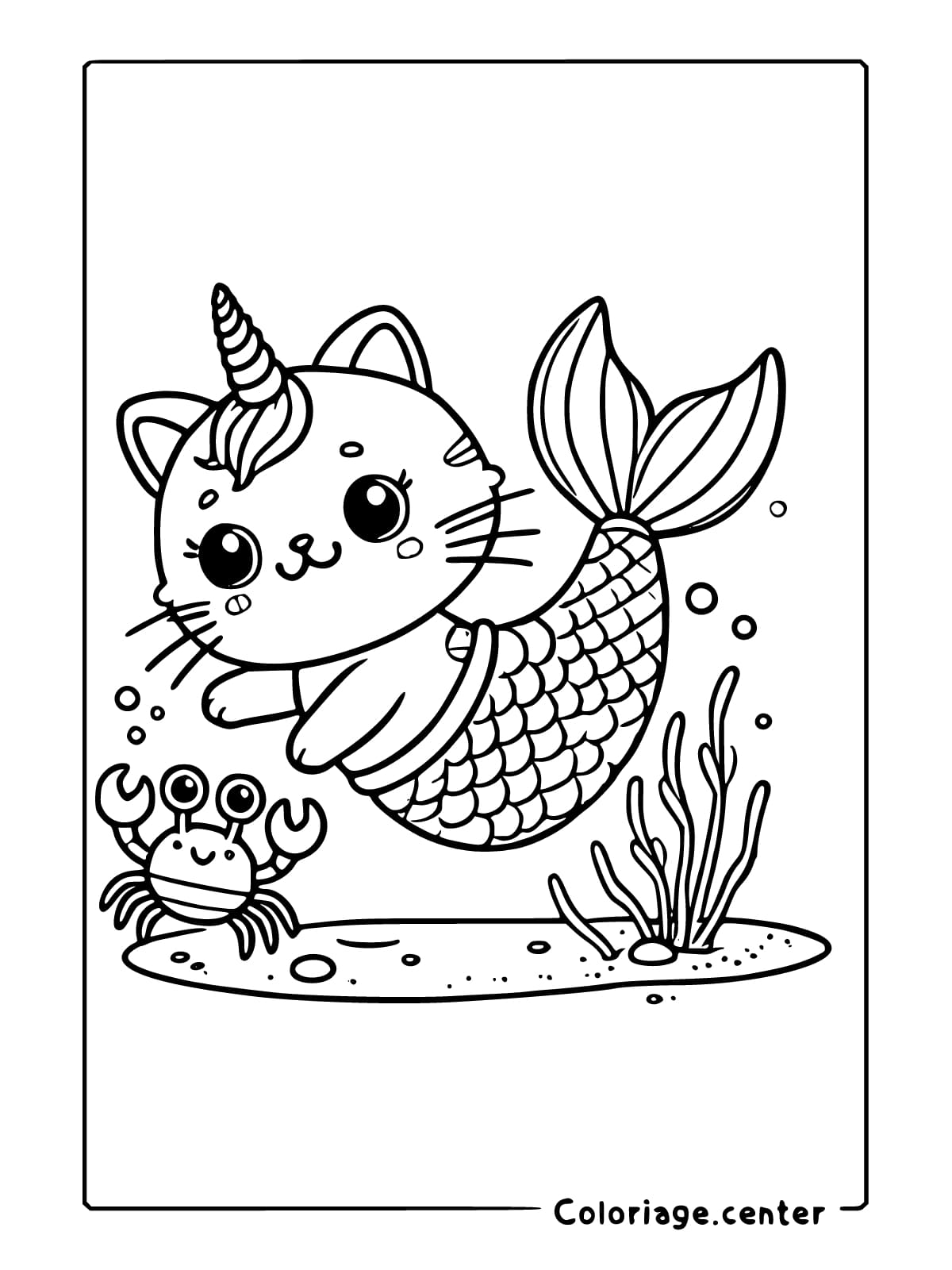 coloriage gratuit chat licorne sirene a imprimer coloriage chat licorne sirene