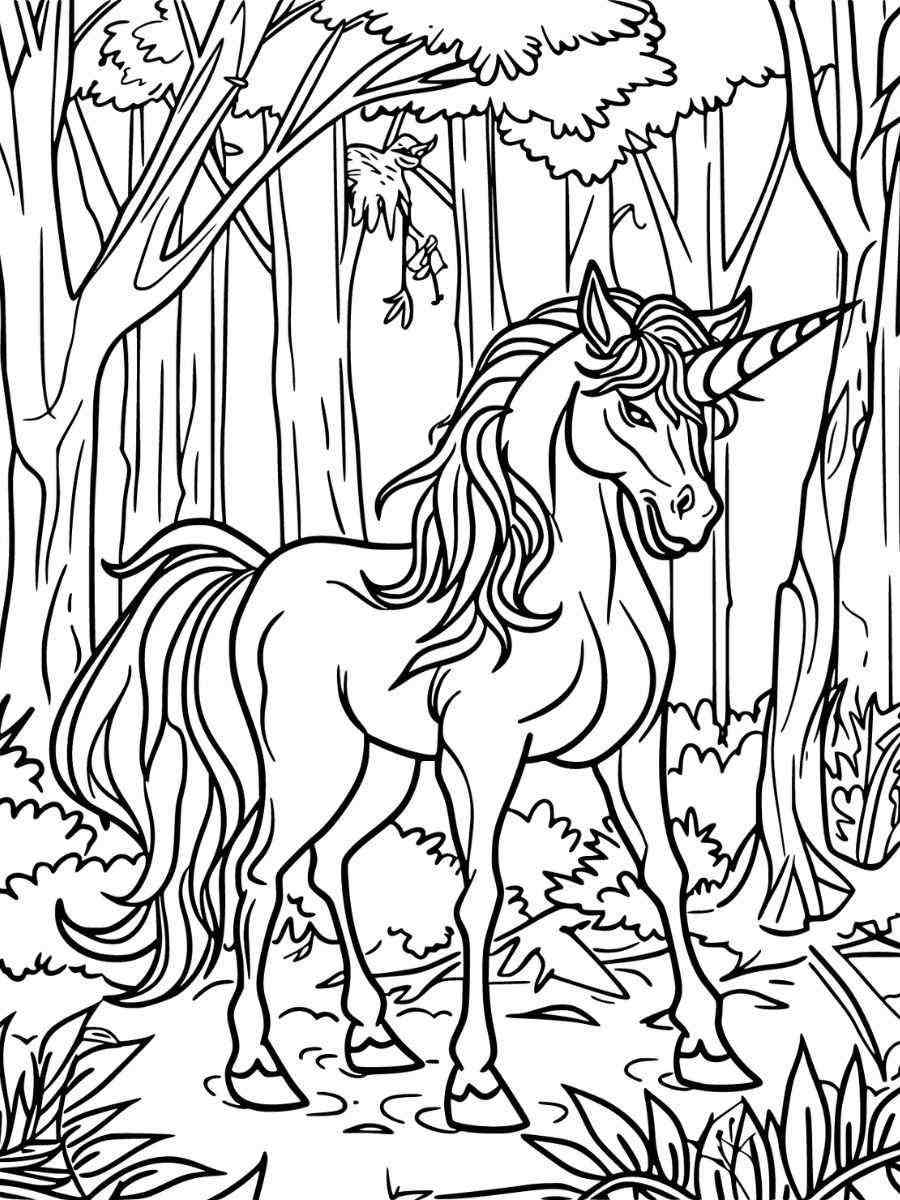 coloriage licorne à imprimer gratuit