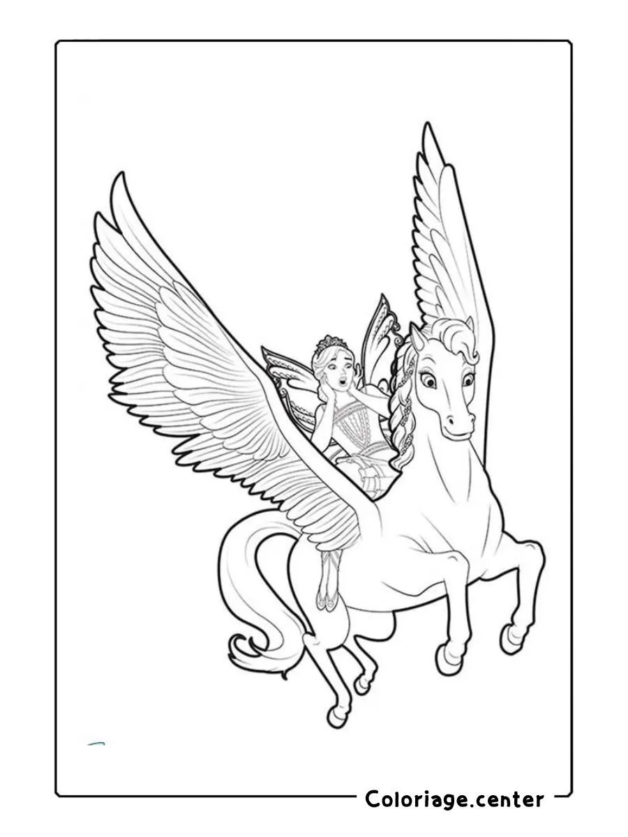 coloriage fée licorne coloriage fée licorne